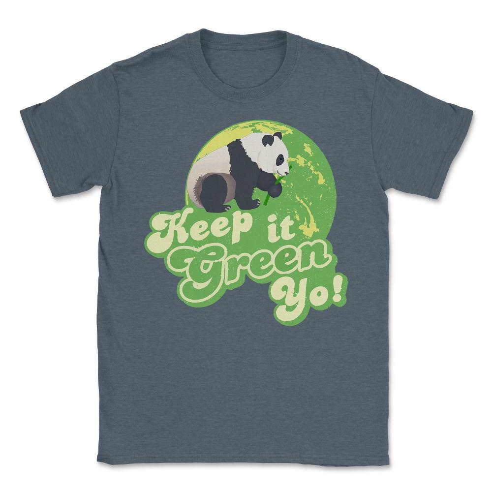 Keep It Green Panda Yo - Unisex T-Shirt - Dark Grey Heather