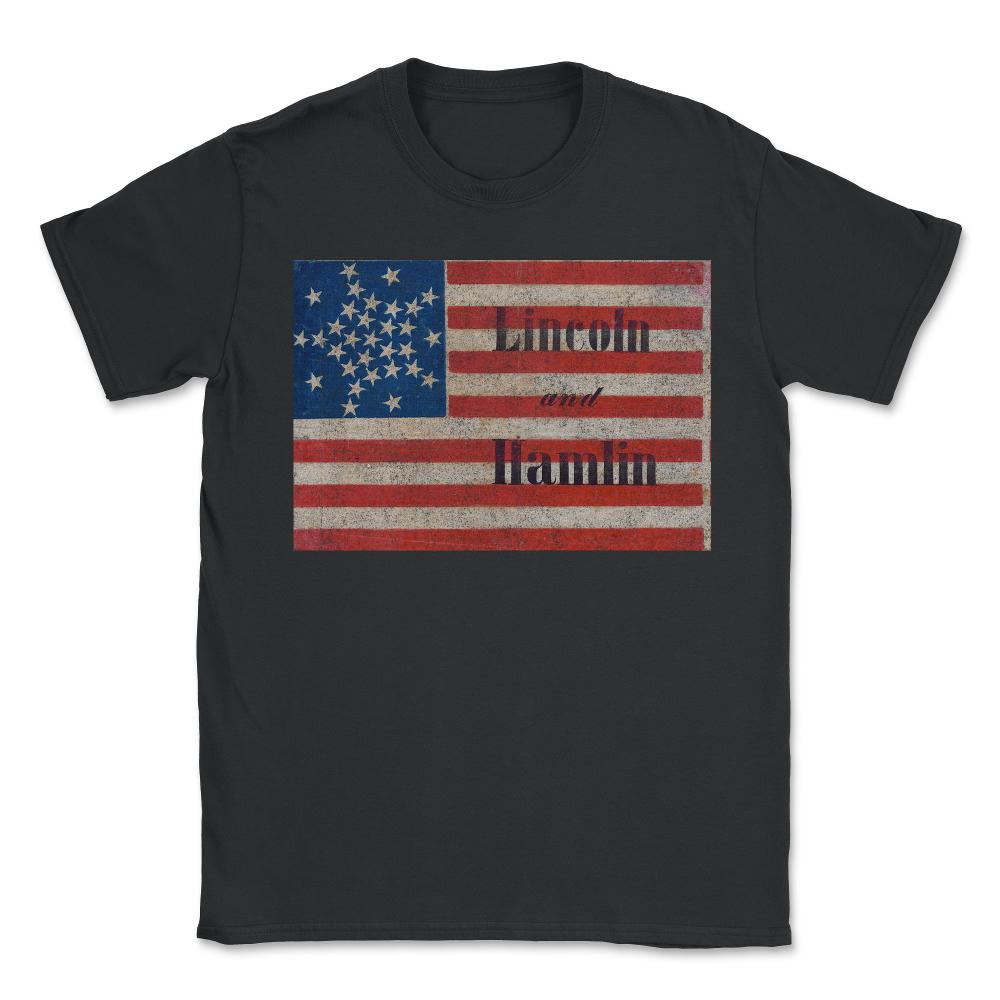 Lincoln Hamlin Retro - Unisex T-Shirt - Black