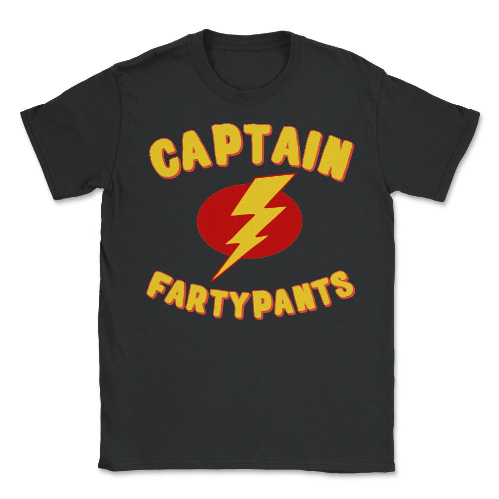 Captain Fartypants Funny Fart - Unisex T-Shirt - Black