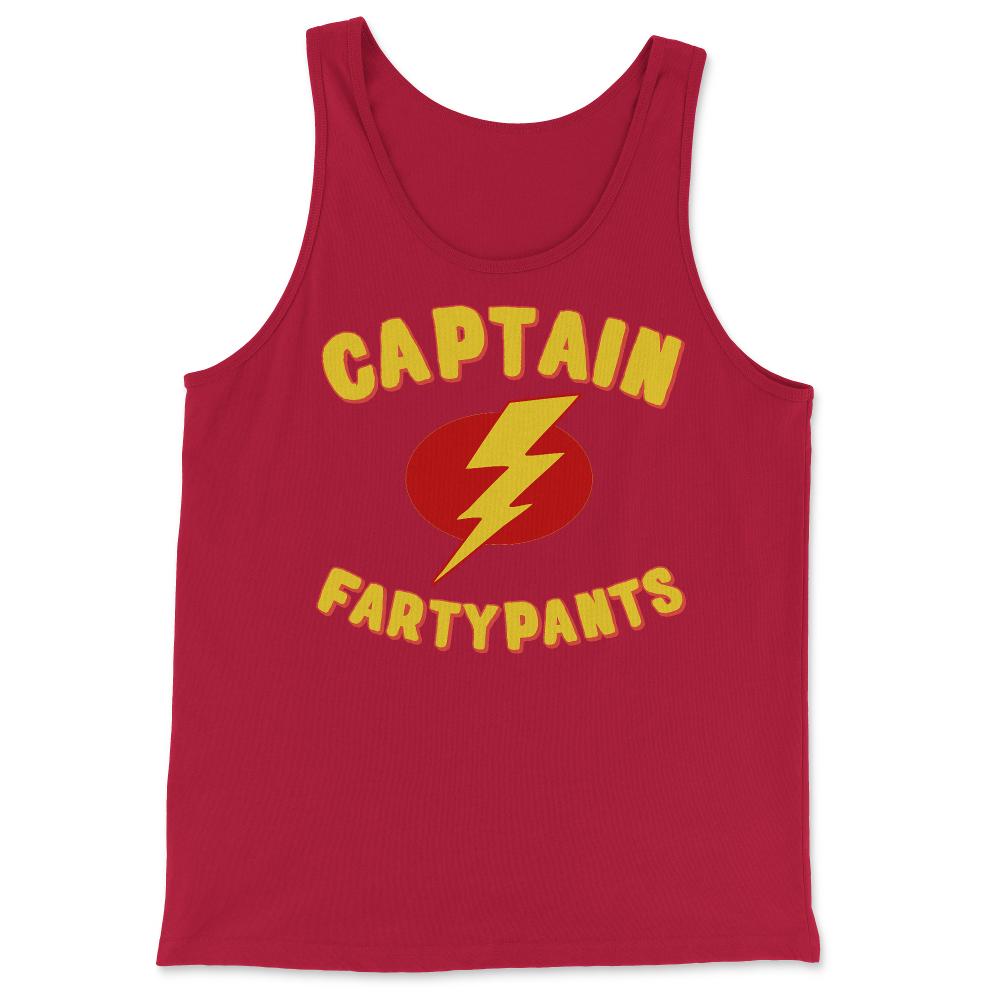 Captain Fartypants Funny Fart - Tank Top - Red