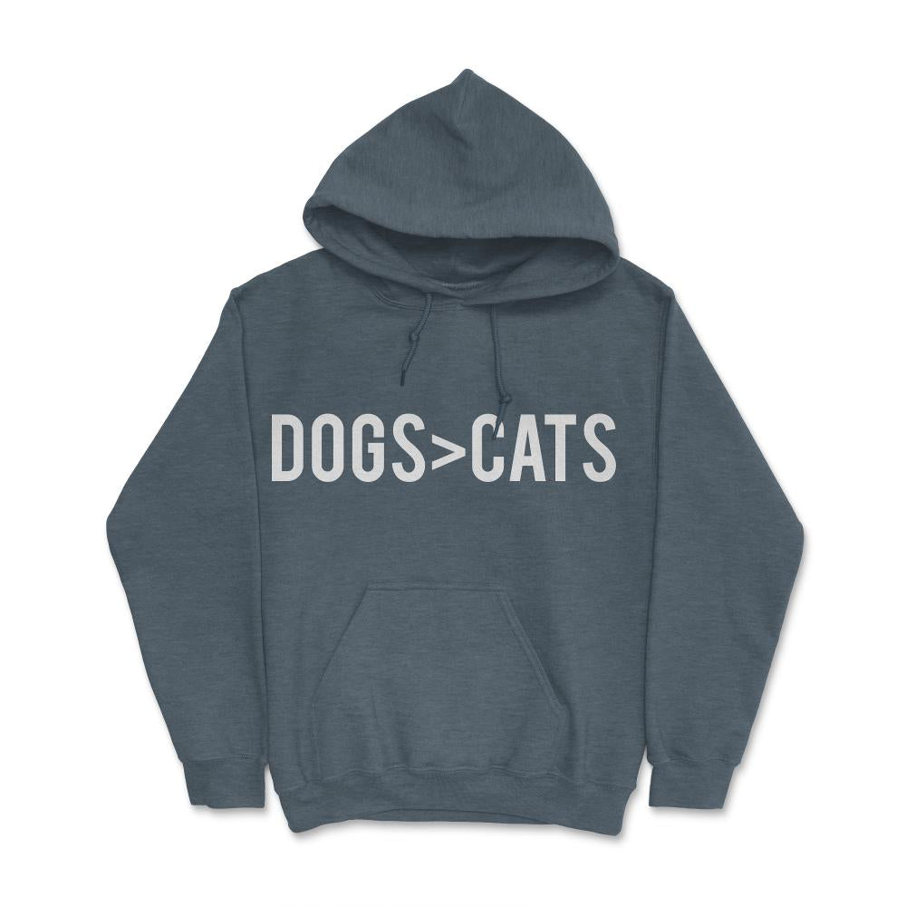 Dogs Greater Than Cats - Hoodie - Dark Grey Heather
