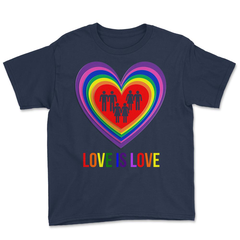 Love Is Love LGBTQ - Youth Tee - Navy