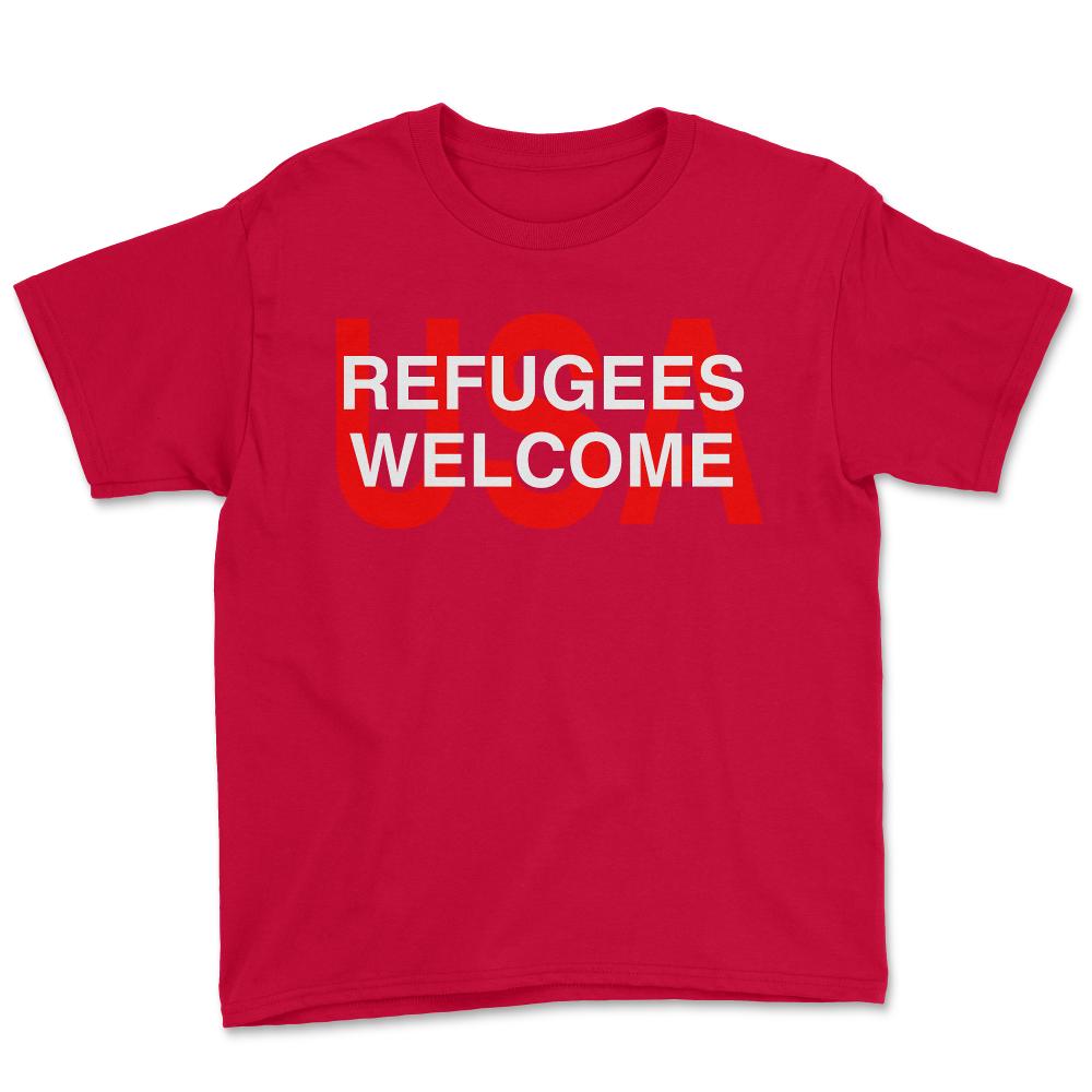 Syrian Refugees Welcome - Youth Tee - Red