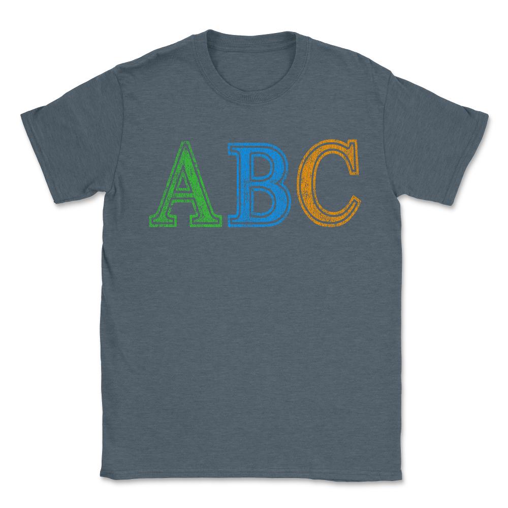 ABC Retro - Unisex T-Shirt - Dark Grey Heather