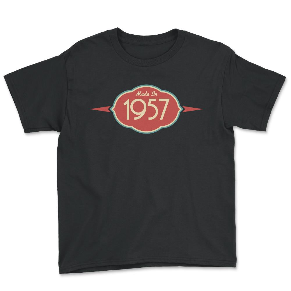 Retro Made In 1957 - Youth Tee - Black