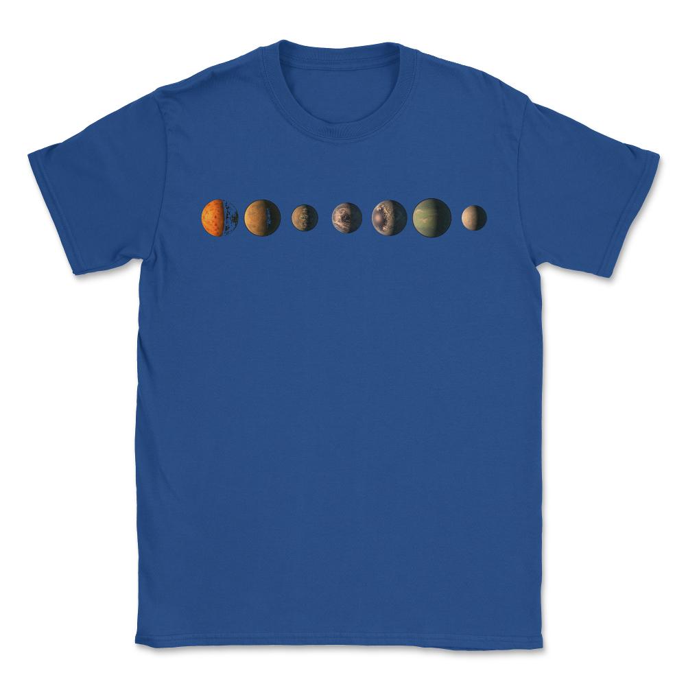 Trappist-1 7 Planet Lineup - Unisex T-Shirt - Royal Blue