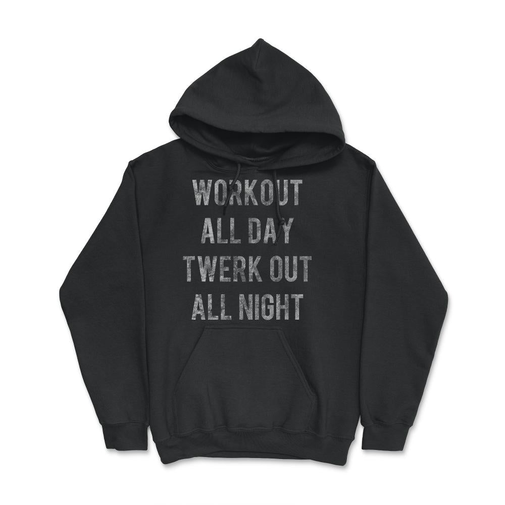 Workout All Day Retro - Hoodie - Black