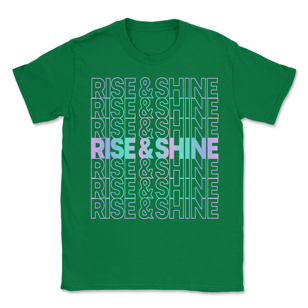 Rise and Shine Retro Unisex T-Shirt - Green