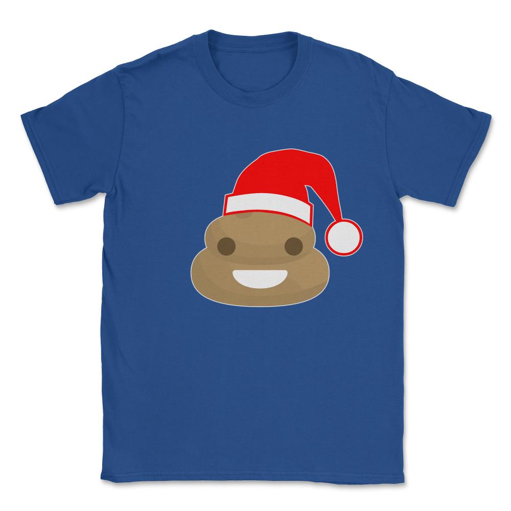 Poop Emoji Santa Unisex T-Shirt - Royal Blue