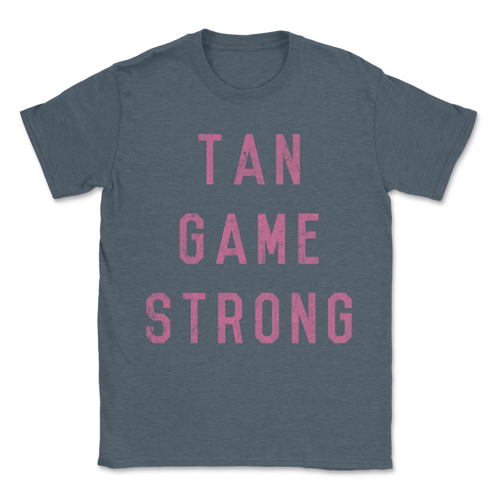 Tan Game Strong Unisex T-Shirt - Dark Grey Heather