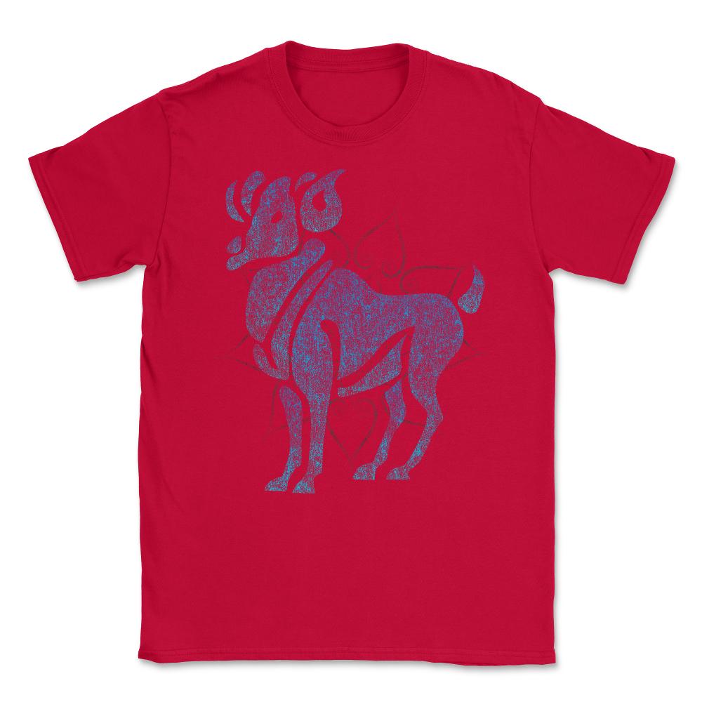 Zodiac Sign Pisces Unisex T-Shirt - Red
