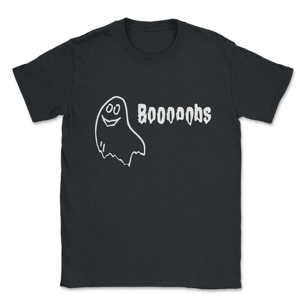 Booooobs Boo Halloween Ghost Unisex T-Shirt - Black