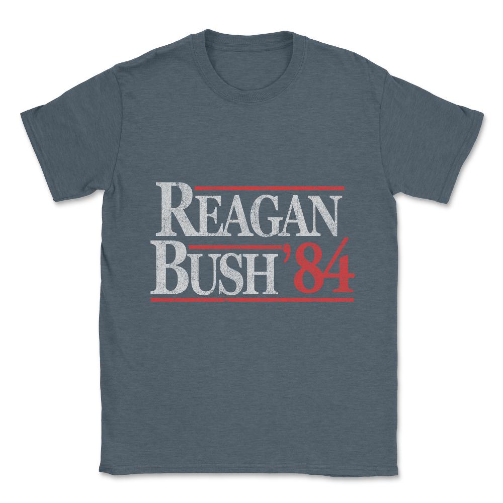 Vintage Reagan Bush 1984 Unisex T-Shirt - Dark Grey Heather