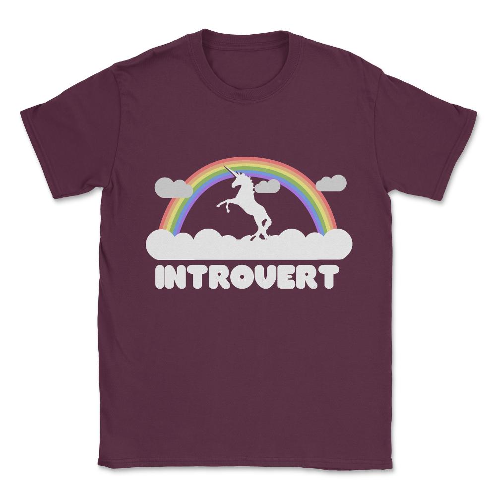 Introvert Unisex T-Shirt - Maroon