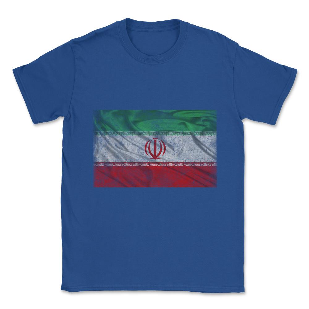 Iran Flag Vintage Unisex T-Shirt - Royal Blue