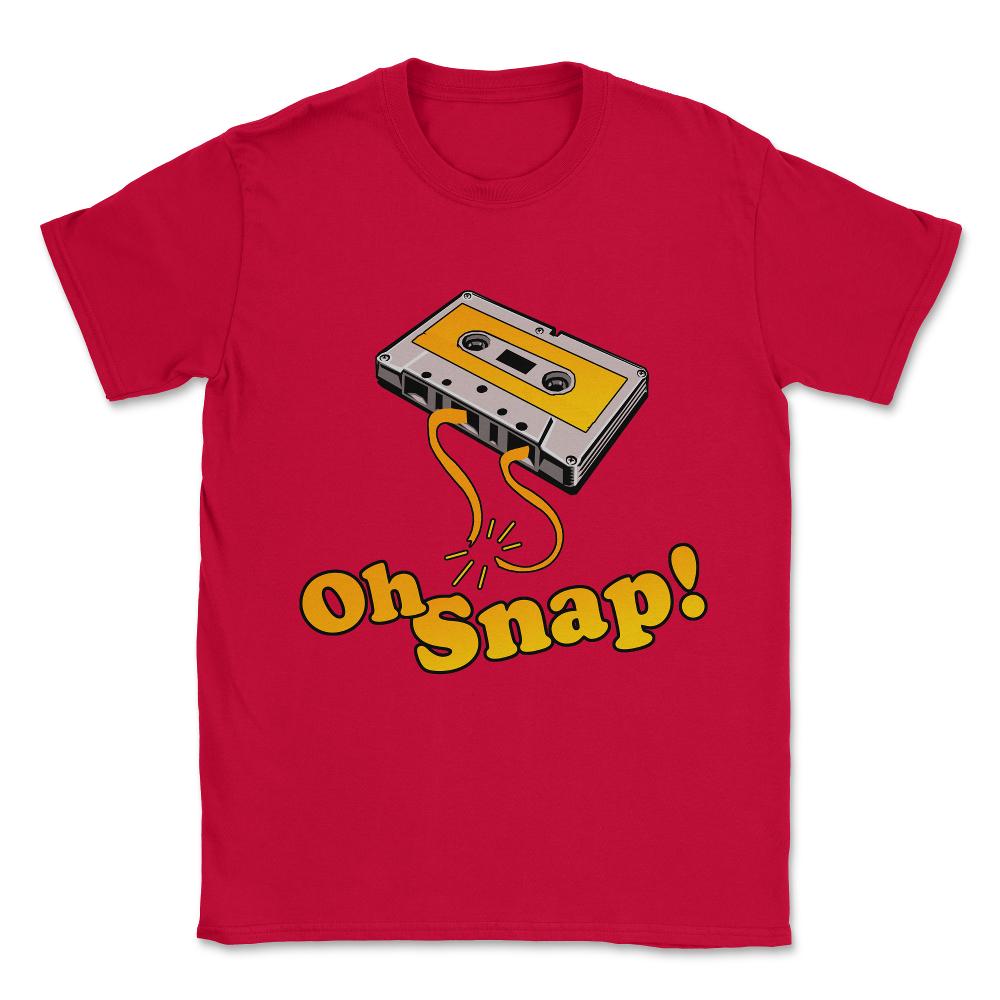 Oh Snap 80's Cassette Tape Unisex T-Shirt - Red