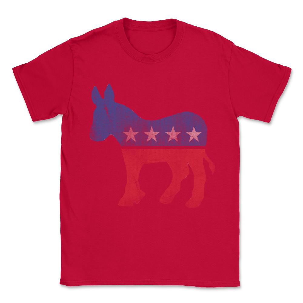 Democrat Donkey Vintage Unisex T-Shirt - Red