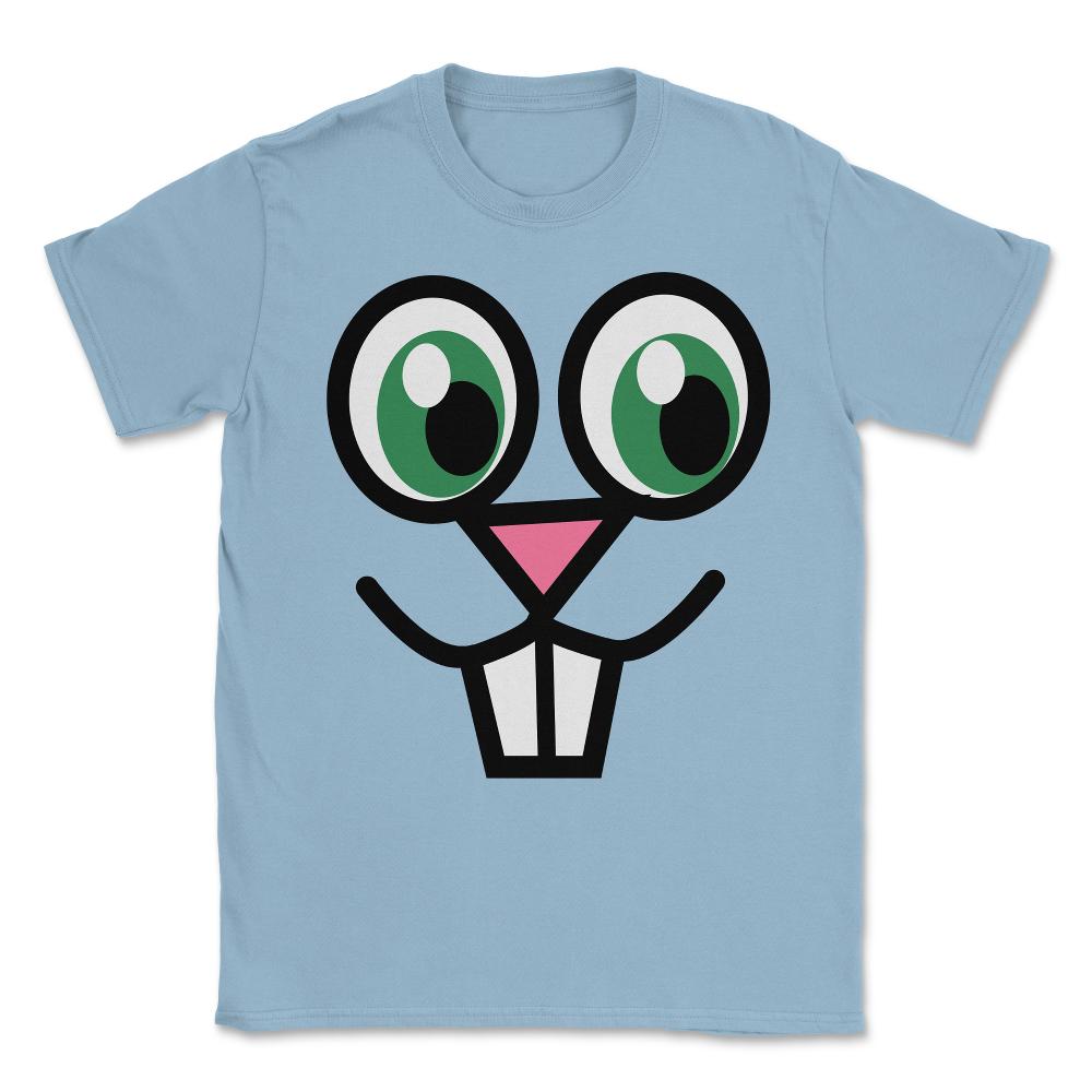 Easter Bunny Face Unisex T-Shirt - Light Blue