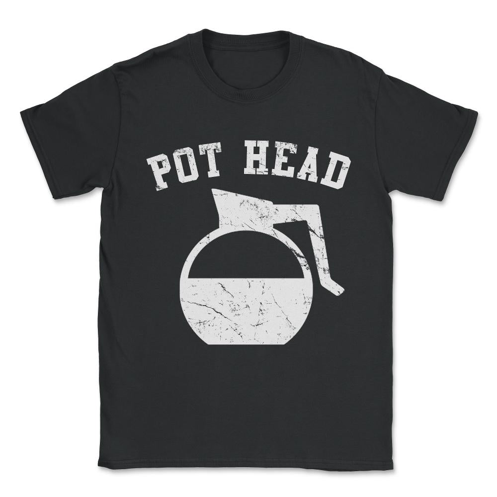 Coffee Pot Head Unisex T-Shirt - Black
