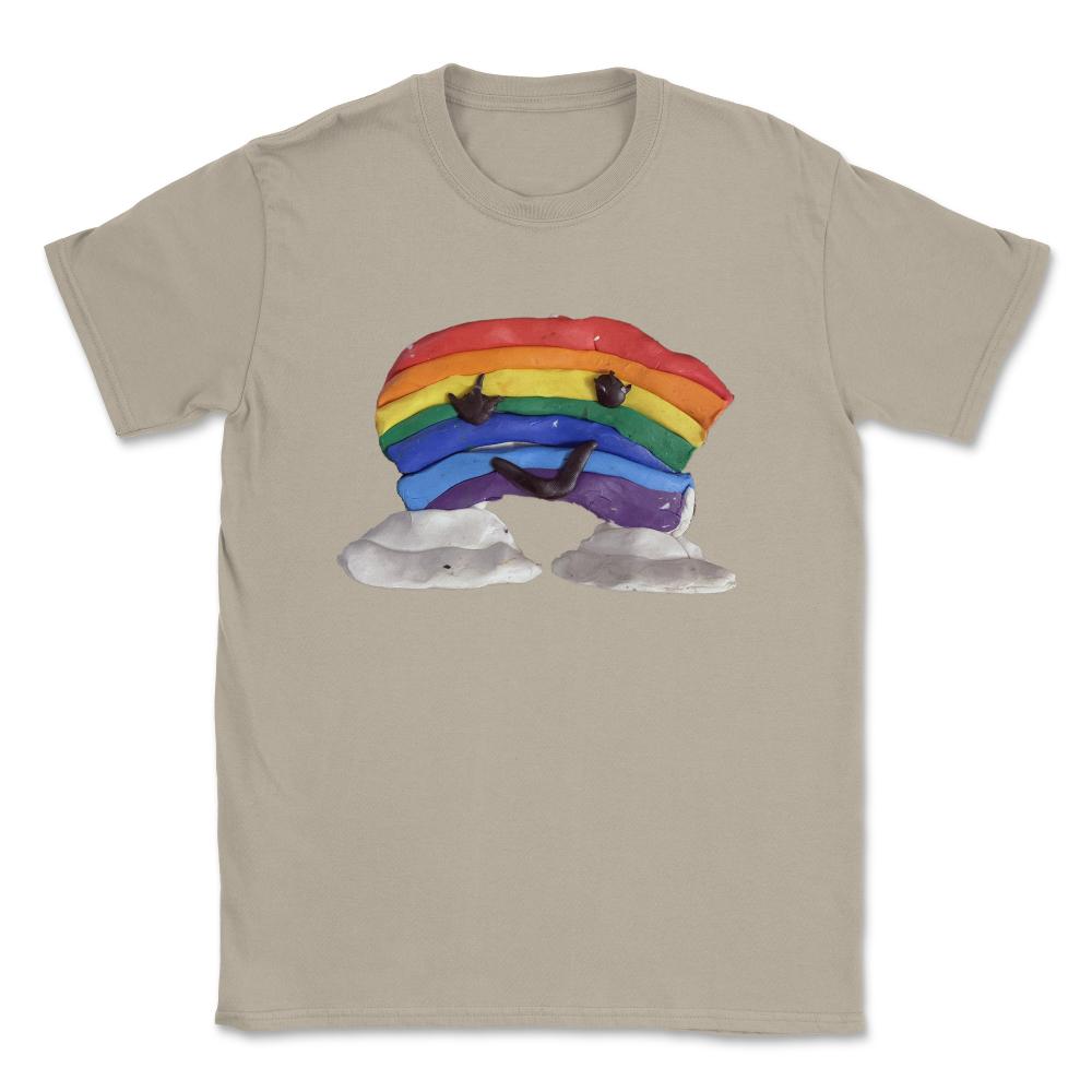 Cute Kawaii Rainbow Clay Unisex T-Shirt - Cream