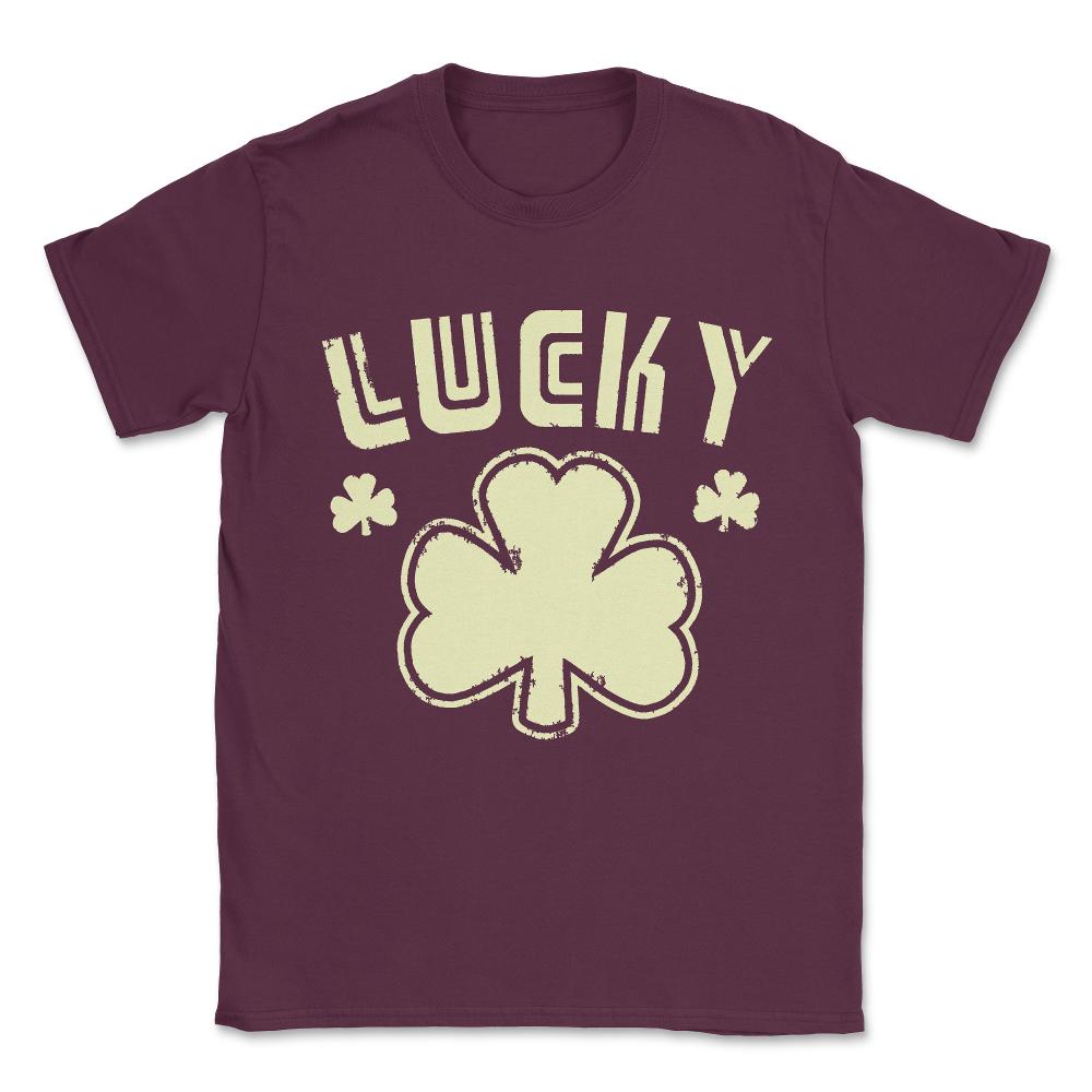 Lucky Vintage Unisex T-Shirt - Maroon