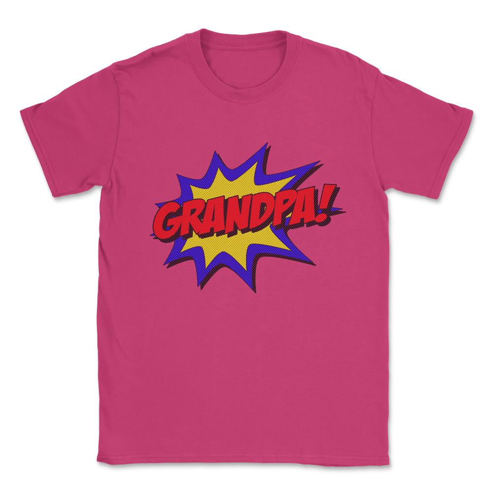 Superhero Grandpa Unisex T-Shirt - Heliconia