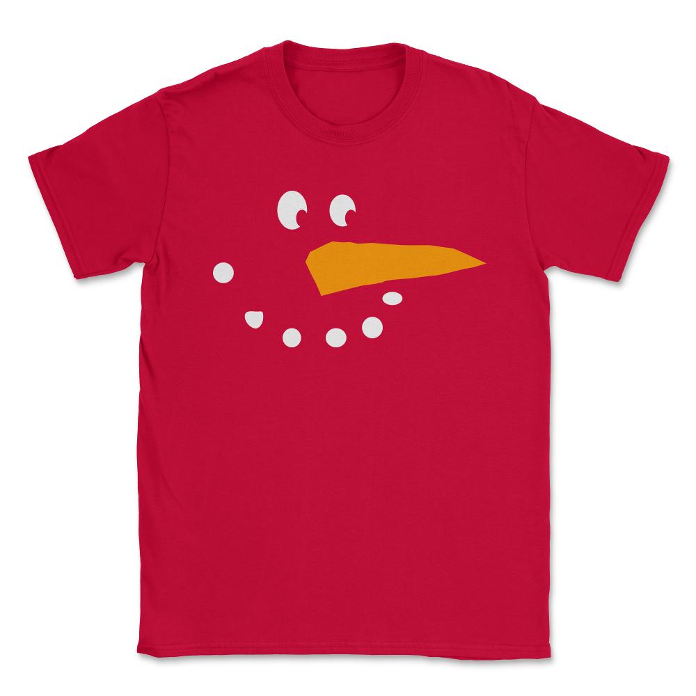 Christmas Snowman Unisex T-Shirt - Red