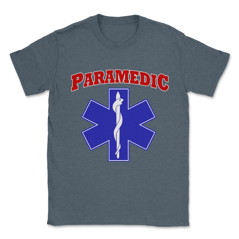 Paramedic EMS Symbol Unisex T-Shirt - Dark Grey Heather