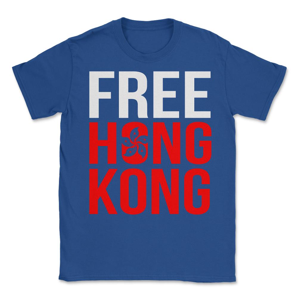 Free Hong Kong Revolution Unisex T-Shirt - Royal Blue