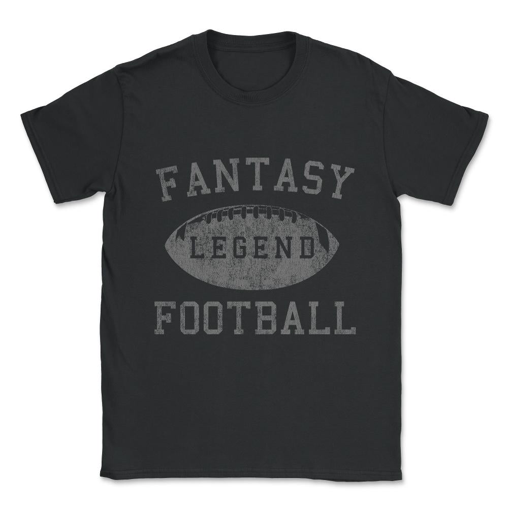 Vintage Fantasy Football Legend Unisex T-Shirt - Black