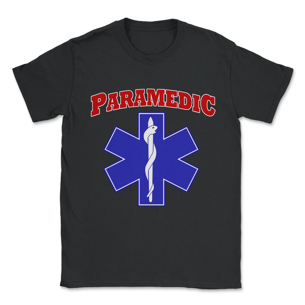 Paramedic EMS Symbol Unisex T-Shirt - Black