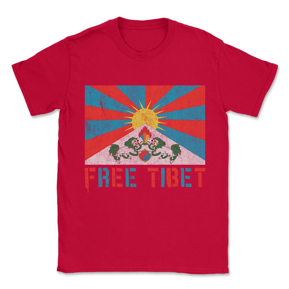 Free Tibet Unisex T-Shirt - Red