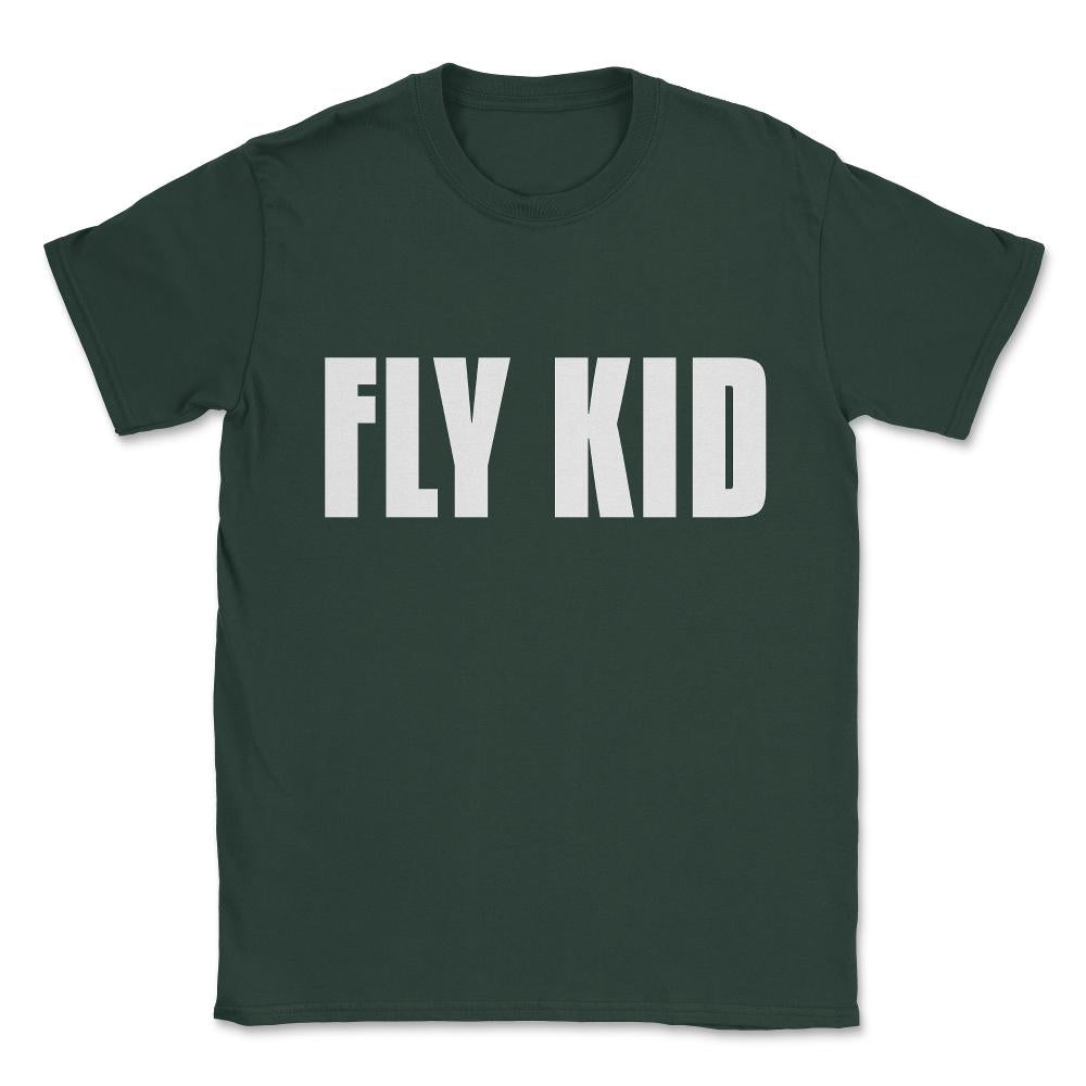 Fly Kid Funny Family Unisex T-Shirt - Forest Green