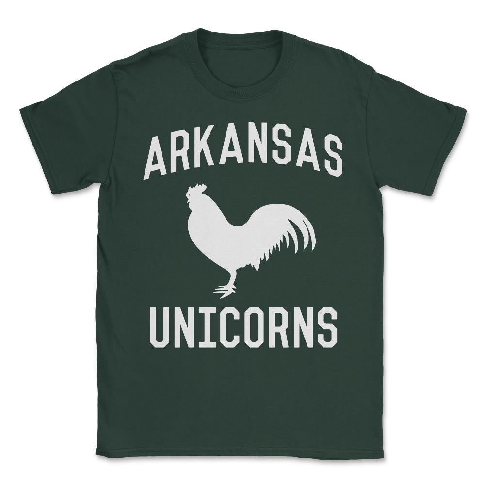 Arkansas Unicorns Unisex T-Shirt - Forest Green