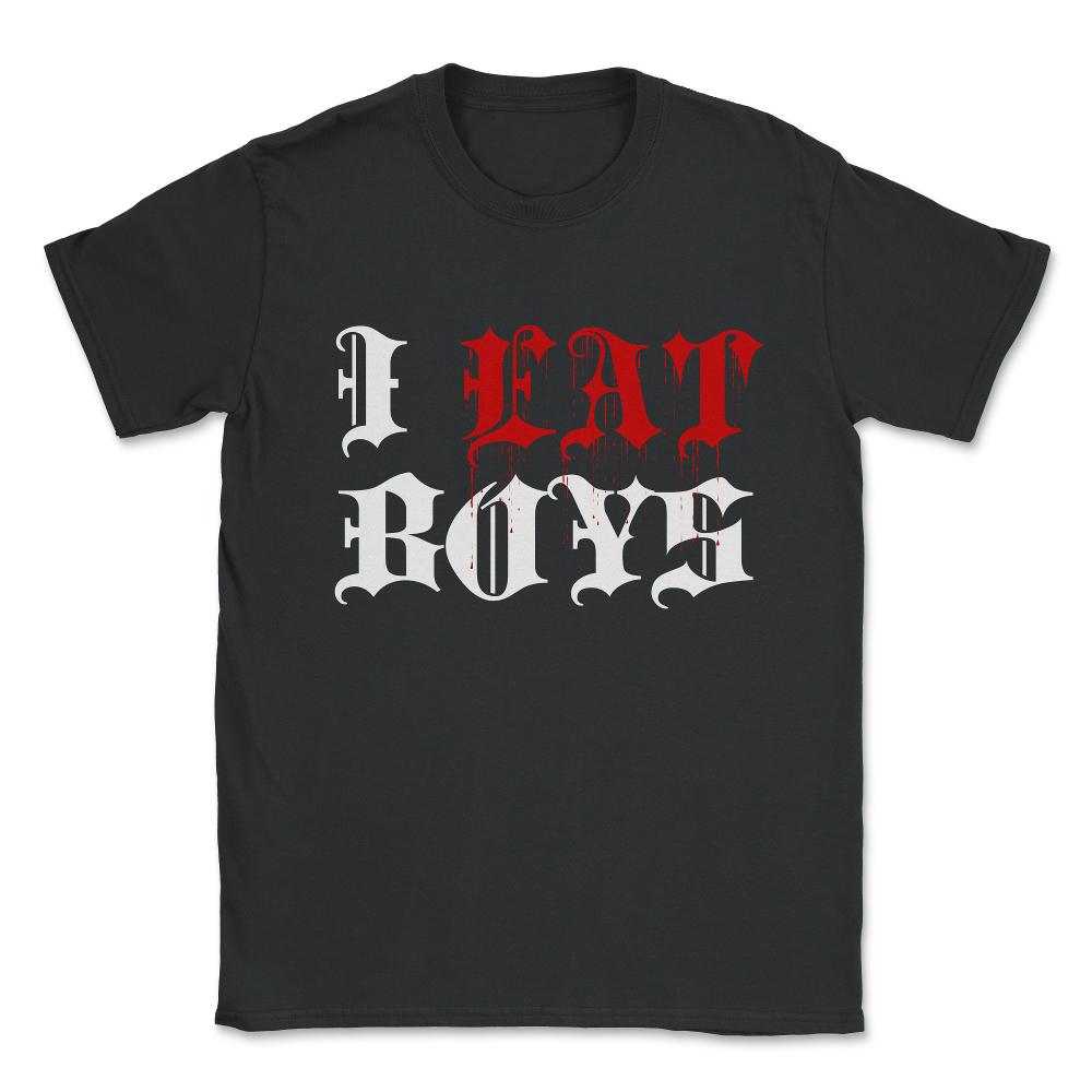 I Eat Boys Vampire Halloween Unisex T-Shirt - Black