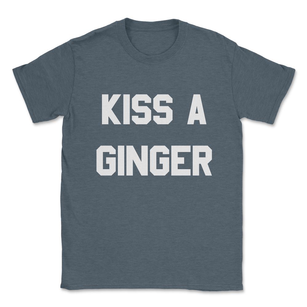 Kiss A Ginger Unisex T-Shirt - Dark Grey Heather