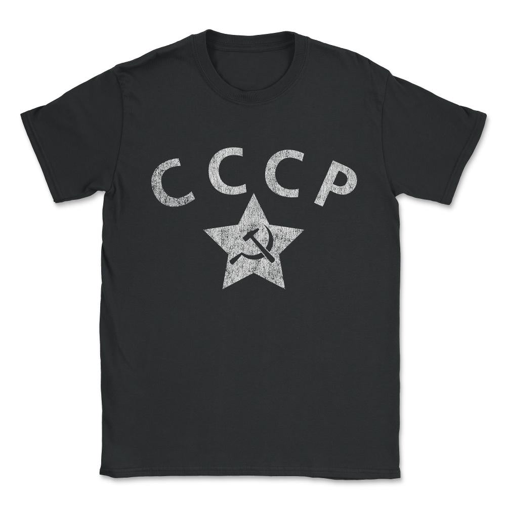 Vintage Russia CCCP Soviet Police Unisex T-Shirt - Black