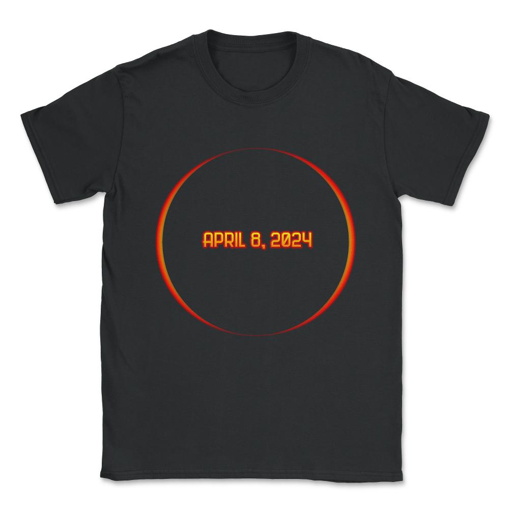 Solar Eclipse April 8 2024 Unisex T-Shirt - Black