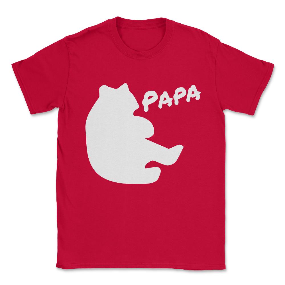Papa Bear Unisex T-Shirt - Red