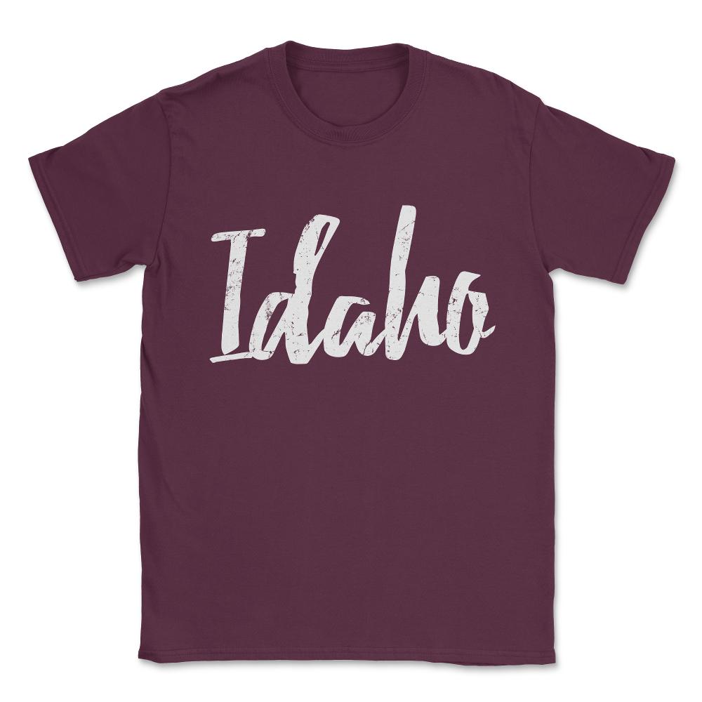Idaho Unisex T-Shirt - Maroon