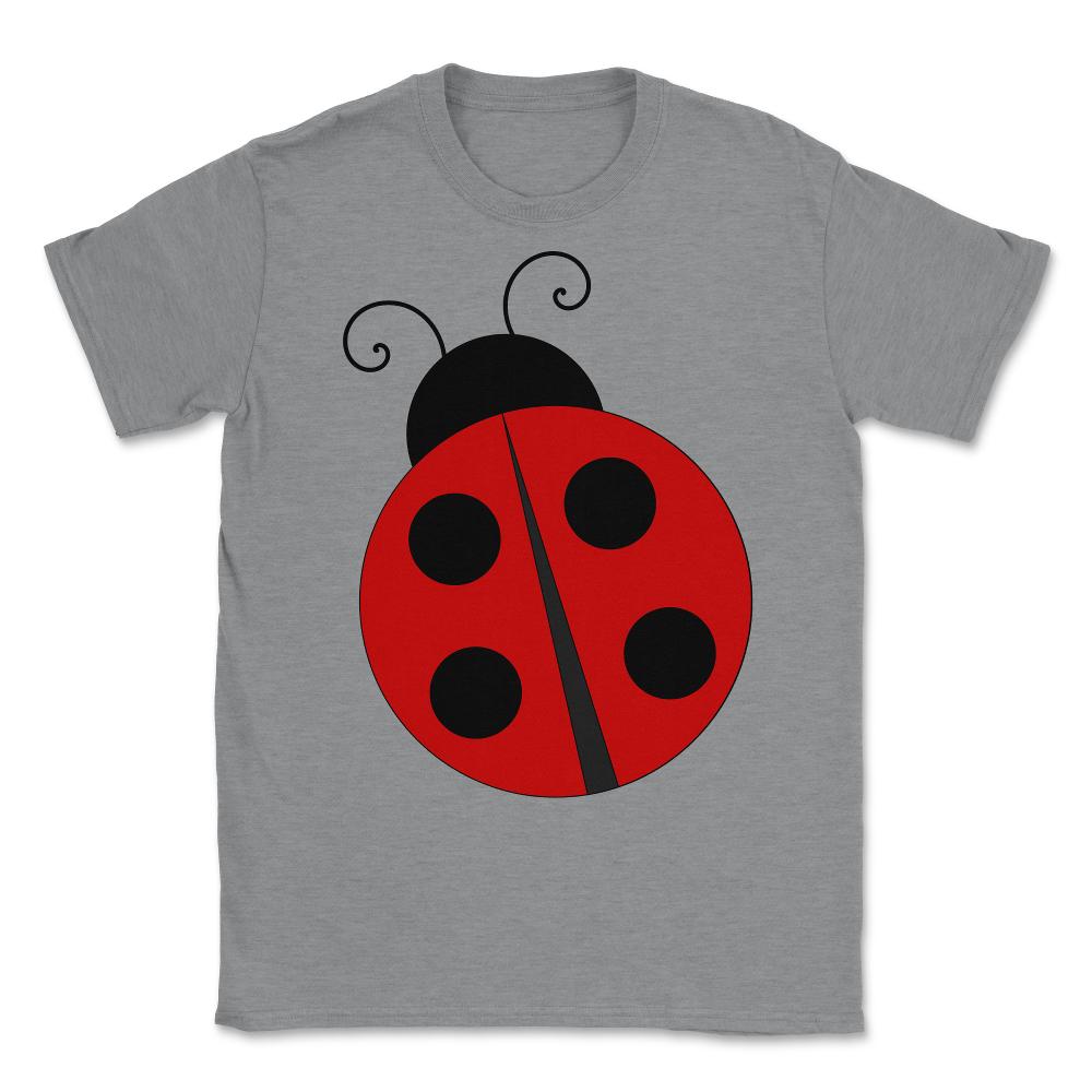 Cute Ladybug Unisex T-Shirt - Grey Heather