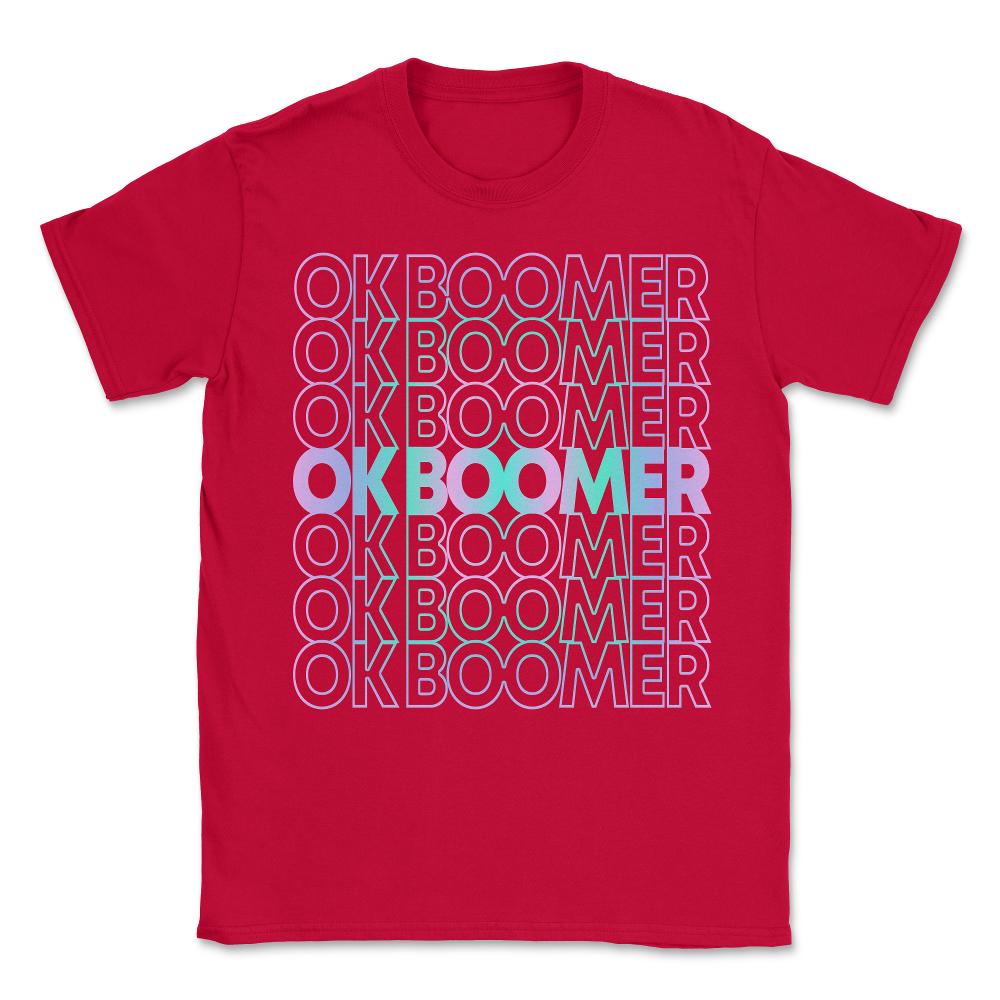 OK Boomer Retro Unisex T-Shirt - Red
