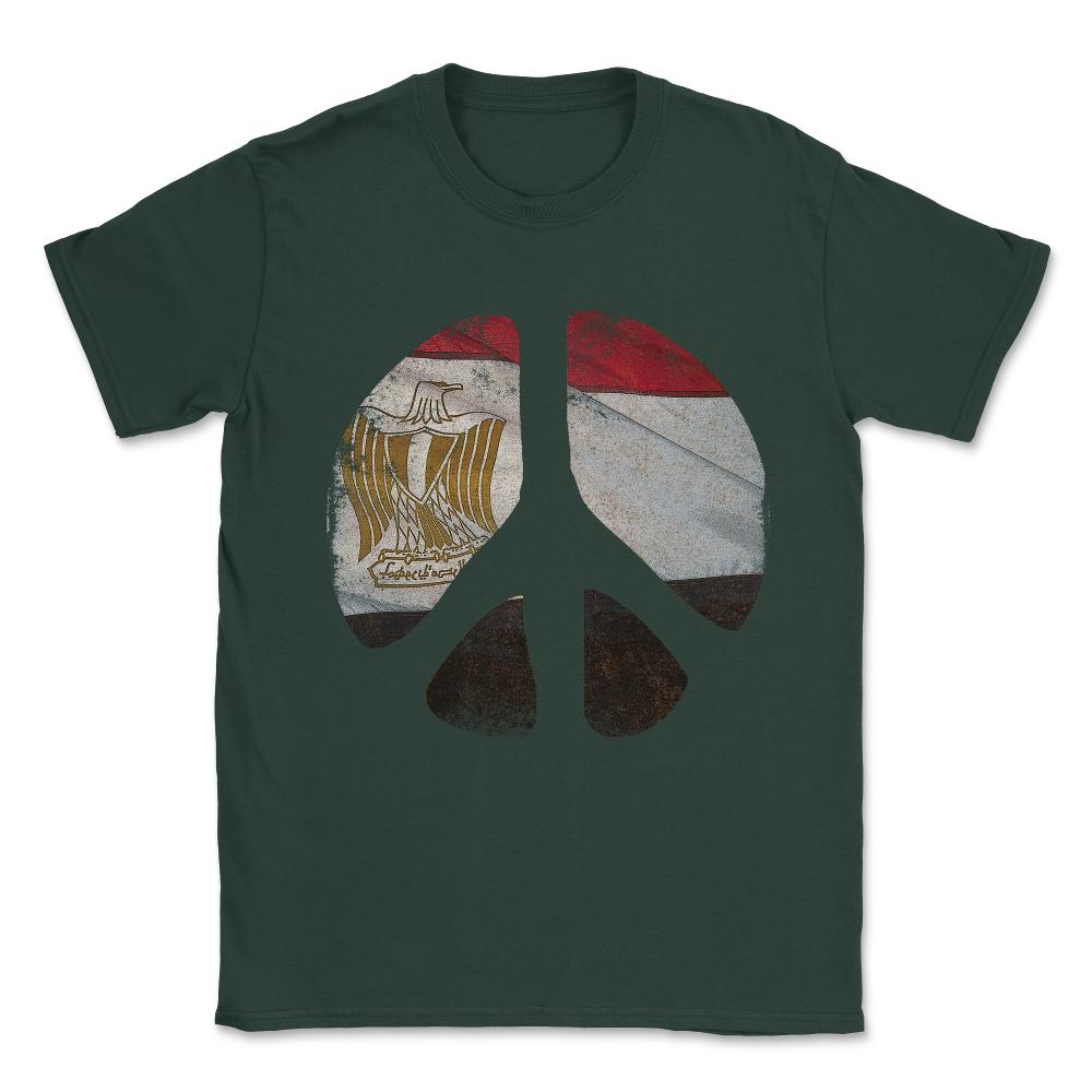 Peace Egypt Vintage Unisex T-Shirt - Forest Green