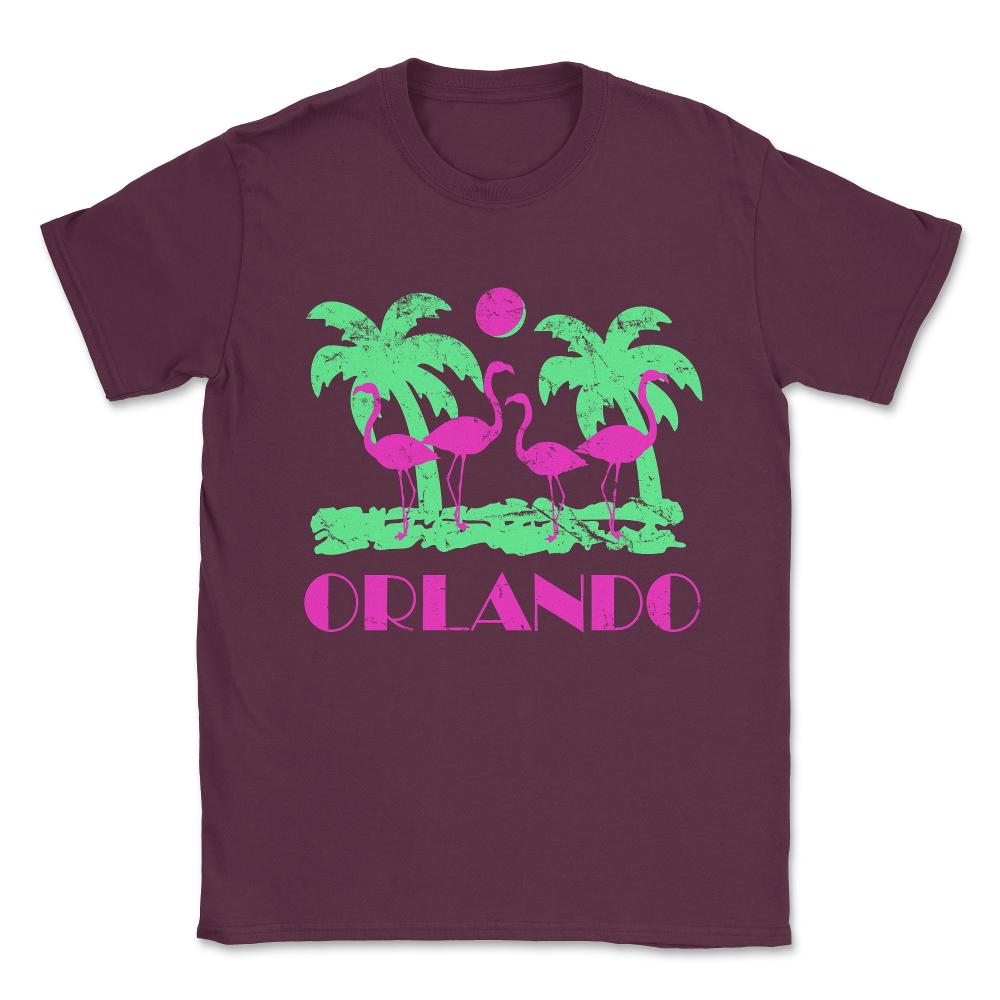 Retro Orlando Florida Unisex T-Shirt - Maroon