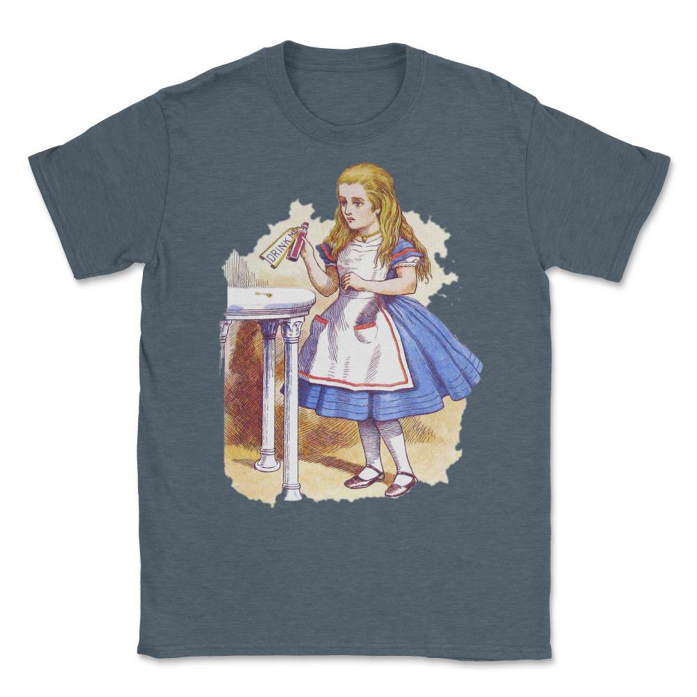 Alice In Wonderland Vintage Unisex T-Shirt - Dark Grey Heather