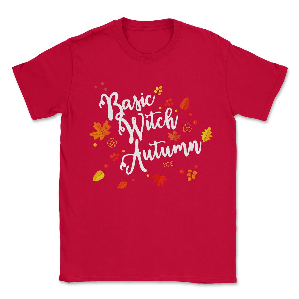 Basic Witch Autumn Unisex T-Shirt - Red