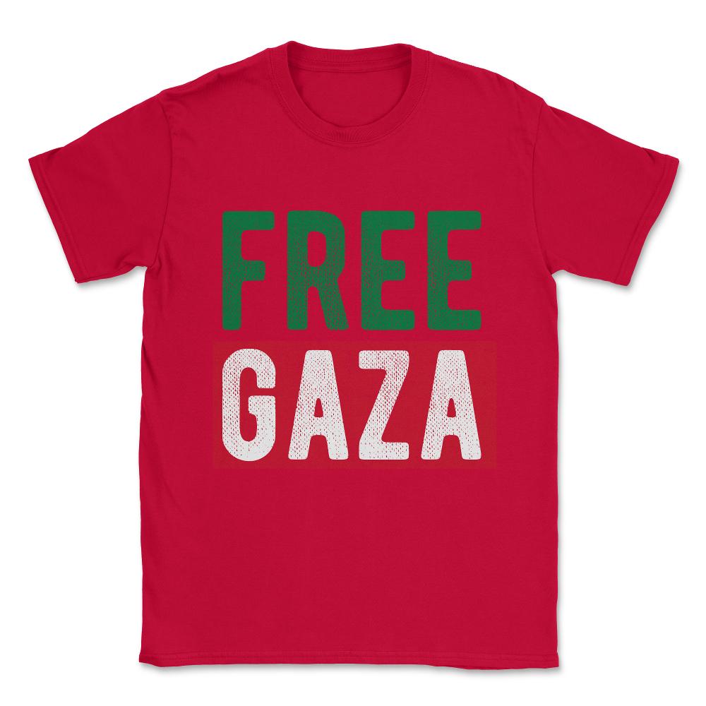 Free Gaza Palestine Unisex T-Shirt - Red