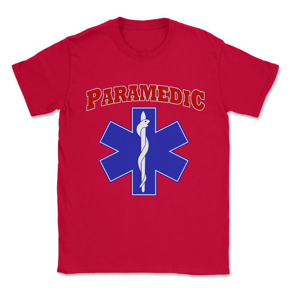 Paramedic EMS Symbol Unisex T-Shirt - Red