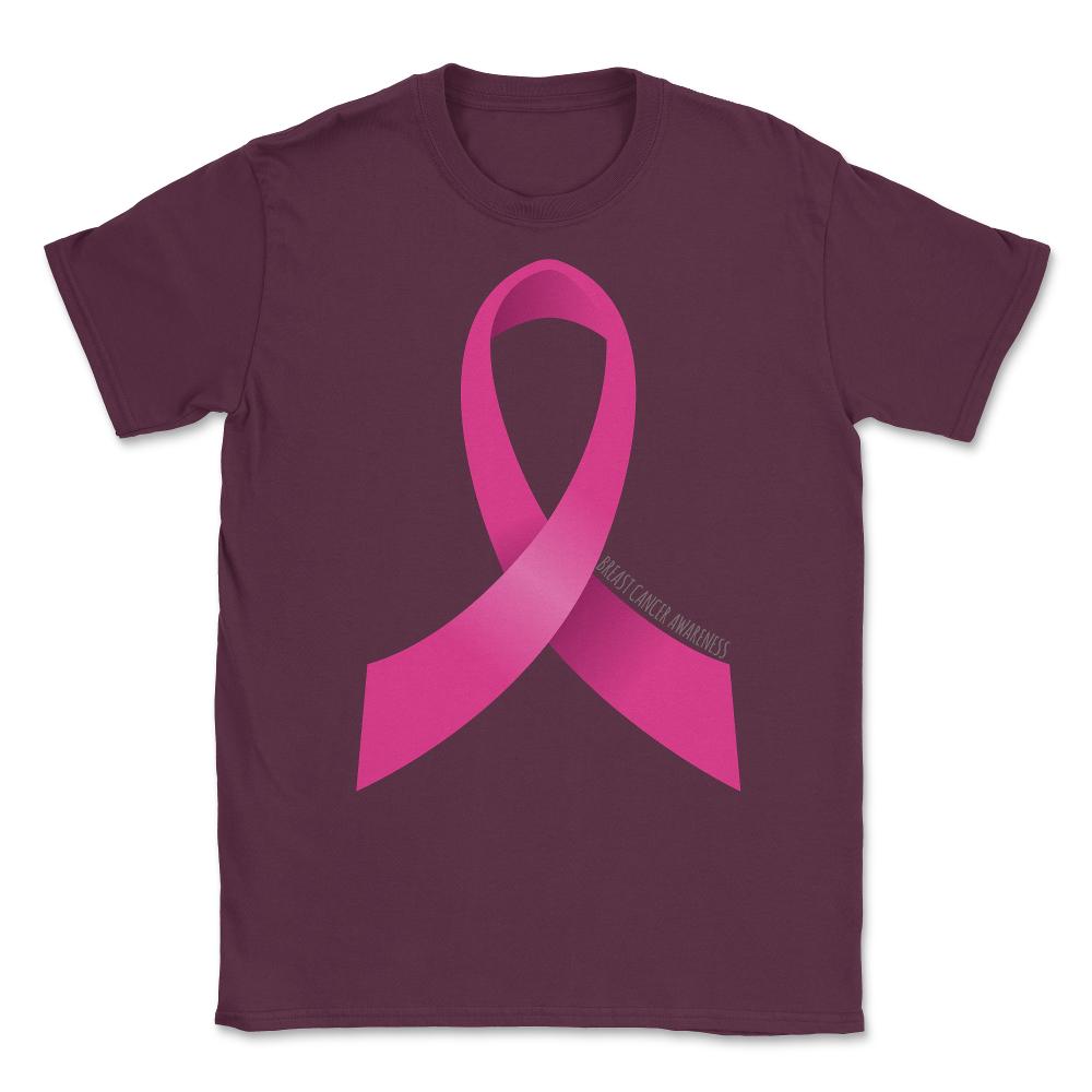 Breast Cancer Awareness Unisex T-Shirt - Maroon
