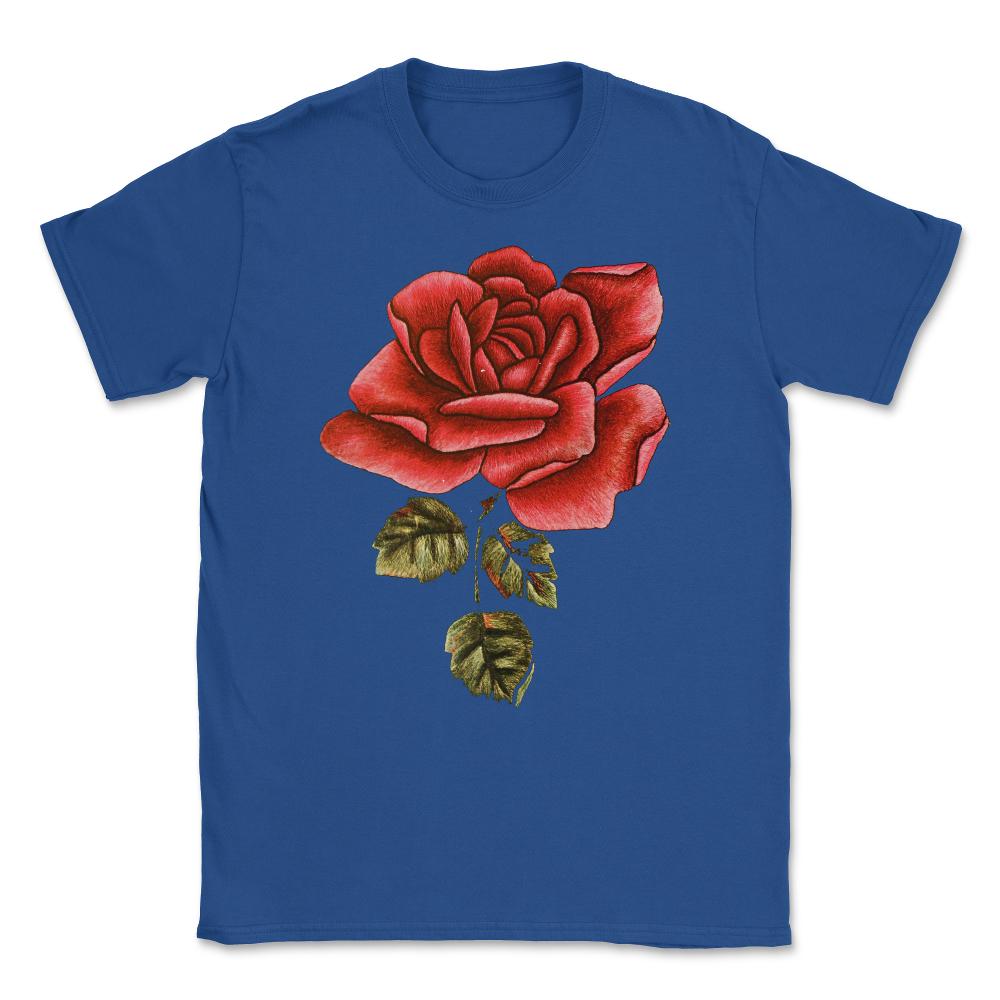 Vintage Rose Unisex T-Shirt - Royal Blue